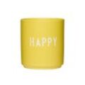 Design Letters - AJ Favourite Porzellan Becher, Happy / yellow