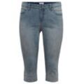 Große Größen: Caprijeans schmal SUSANNE; 5-Pocket mit Formbund, light blue Denim, Gr.58