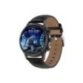 TPFNet Smart Watch / Fitness Tracker IP67 - Kunstleder Armband - Android & IOS - Braun