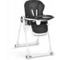 Faltbarer Babyhochstuhl, Esszimmerstuhl für Kleinkinder mit 6 verstellbaren Hoehen & 3-stufig Rückenlehne & 4-stufig Fussstütze, Kinderhochstuhl mit