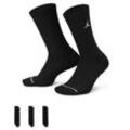 Jordan Crew-Socken für jeden Tag (3 Paar) - Schwarz