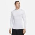 Nike Pro Dri-FIT Fitness-Longsleeve mit Stehkragen für Herren - Weiß