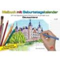 Malbuch mit Geburtstagskalender aus Deutschland Jahresunabhängig Wandkalender für Geburtstage Immerwährend