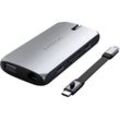 Satechi USB-C On-the-Go Multiport Adapter USB-Adapter USB-C zu HDMI, MicroSD-Card, RJ-45 (Ethernet), SD-Card, USB Typ A, USB Typ C, VGA, grau