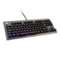 Mountain Everest Core TKL Tastatur MX Speed Silver Gaming-Tastatur (ISO Deutsches Layout RGB-LED-Beleuchtung silber grau)