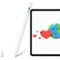 OKWISH Eingabestift Stift Stylus Pen Touchstift Pencil Touchscreen f. Apple iPad 2018-2023 (Hochpräzise Handflächenerkennung 3 LED-Anzeige Neigungsempfindlich) Magnetisches Pen Kompatibel mit iPad iPad Pro iPad Mini iPad Air