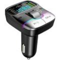 VSIUO FM Transmitter, Auto Adapter KFZ-Transmitter zu Bluetooth 5.3 QC3.0