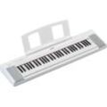 Yamaha Home-Keyboard Piaggero, NP-15WH, weiß, mit 61 Tasten, inklusive Netzteil und Notenhalter, weiß