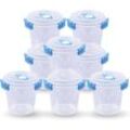 Frischhaltedosen für Lebensmittel ( 0,64 l ) - 8er Pack Blau - Vorratsdose luftdicht, Aufbewahrungsbox Meal Prep Box, Joghurt schale, bpa Frei - Blau