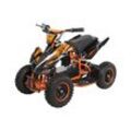 Kinderquad Racer 1000, Pocket-Quad mit 1000 Watt Elektromotor, 3 Batterien, Stoßdämpfer, bis 25 km/h (Schwarz/Orange)