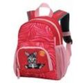 DONAU Kindergartenrucksack Mini Zebra Kunstfaser rot