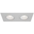 Atom Einbau-Downlight Twin Square Weiß, 2 Licht, GU10