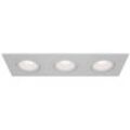 Atom Einbau-Downlight Triple Square Weiß, 3 Licht, GU10