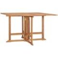 Garten-Esstisch Esszimmertisch - Gartentisch Klappbar 110x110x75 cm Massivholz Teak BV451726 - BonneVie - Braun