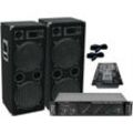 DSX Das PA-SET 75 Bluetooth Anlage 3wege 30cm Bass Musikanlage 3000 Watt Stereo Party-Lautsprecher (3000 W