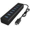 RaidSonic ICY BOX® USB-Hub IB-HUB1700-C3 7-fach schwarz
