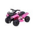 Kinder-Elektroauto Jumpy, Kinderquad, 18 Watt, Bremsautomatik, LED-Lichter, Daumengas, Soundmodul (Pink)