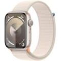 Apple Watch Series 9 GPS Aluminium 45mm One-Size Smartwatch (4,5 cm/1,77 Zoll, Watch OS 10), Sport Loop, beige