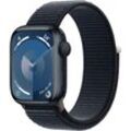 Apple Watch Series 9 GPS Aluminium 41mm One-Size Smartwatch (4,1 cm/1,69 Zoll, Watch OS 10), Sport Loop, schwarz