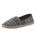 Große Größen: Espadrille, schwarz-weiß, Gr.39