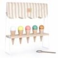 Nobodinoz - Ice Cream Corner Holz-Spielzeug, taupe stripes