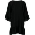 Rosa Faia Strandkleid Style Akalani kurzes, weich fallendes Oversize Kleid, Cover-Up, schwarz