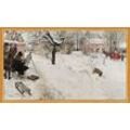 Kunstdruck Open-Air Painter. Winter-Motif from Asögatan Carl Larsson B A2 00979 G