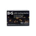 B&S LED-Lichterkette LED Batterie Lichterkette mit 96 LEDs warmweiß Innenbereich