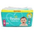Babywindeln Pampers Baby Dry Größe 4 Maxi 9-12 kg 106 Stück für bis zu 100 % Auslaufschutz die ganze Nacht