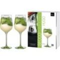 Eisch Weinglas Secco Flavoured, Kristallglas, (Hugo-Glas), bleifrei, 640 ml, 2-teilig, grün|weiß