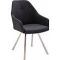 MCA furniture 4-Fußstuhl Madita A-eckig (Set, 2 St), Stuhl belastbar bis 140 Kg, grau