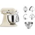 KitchenAid Küchenmaschine Küchenmaschine 5KSM175PSEAC ALMOND CREAM, 300 W, 4,8 l Schüssel, mit Zubehör im Wert von ca. 112,-€ UVP, beige