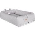 roba® Kuschelnest Babylounge, roba style, Sammy, grau, 3in1, grau|silberfarben