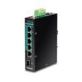Trendnet TI-PG541i 6-Port Switch PoE+ Industrial Gigabit Layer 2 DIN-Rail Netzwerk-Switch