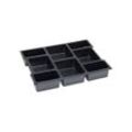BS Systems Kleinteilemagazin Kleinteileeinsatz L-BOXX® LB 102 B404xT312xH61mm Polystyrol mit 8 Mulden schwarz