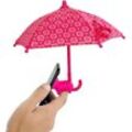 XDeer Handy-Regenschirm für Sonnenschirm – Mini-Regenschirm für Handy mit universell verstellbarem Schweinchen-Saugnapf-Ständer