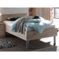 möbelando Bett Olli, Modernes Bett aus Spanplatte in Sonoma-Eiche Nachbildung. Liegefläche 90x200 cm. Breite 96 cm