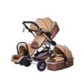 TPFLiving Kombi-Kinderwagen Babyschale Baby Buggy Babywanne 5-Punkt-Sicherheitsgurt Moskitonetz
