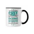 Trendation Tasse Tasse Geschenk für Chef von Mitarbeitern Spruch Kaffeetasse