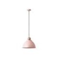 Brilliant Pendelleuchte Erena, ohne Leuchtmittel, Höhe 120 cm, Ø 38 cm, E27, kürzbar, Metall/Holz, pink hell, rosa