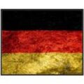 Wallario Poster, Verwitterte Deutschland-Fahne in schwarz rot gold