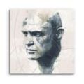 Sinus Art Leinwandbild Marlon Brando Apocalypse Now Aqua 90x60 cm Aquarell Kunstbild