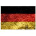 Wallario Küchenrückwand Verwitterte Deutschland-Fahne in schwarz rot gold