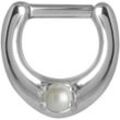 Karisma Piercing-Set Karisma Edelstahl 316L Septum Clicker mit Perle 3mm Ohrring Nase 1