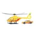 Toi-Toys Spielzeug-Hubschrauber Hubschrauber mit Auto Feuerwehr Polizei Ambulance Einsatzfahrzeug Modell Helicopter Spielzeugauto Spielzeug Geschenk Kinder 83 (Ambulance-Gelb)