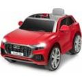 Costway - 12V Audi Kinderauto mit 2,4G-Fernbedienung, 3 Gang Elektroauto 3-5km/h mit Hupe, Musik und led Scheinwerfer, Kinderfahrzeug für Kinder von