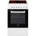 BEKO Elektro-Standherd FSM57100GW, Simple Steam Reinigungsfunktion, weiß