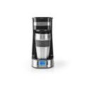 Nedis Filterkaffeemaschine 1-Tassen-Kaffeemaschine Timer Edelstahl Thermosbecher Thermoskanne