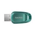 Sandisk Cruzer Ultra Eco 512GB, USB 3.2, Gen. 1, 100MB/s, 5 Jahre Garantie USB-Stick (Lesegeschwindigkeit 100 MB/s), blau