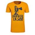 LOGOSHIRT T-Shirt Dirty Harry - Nice To Meet You mit coolem Frontprint, orange